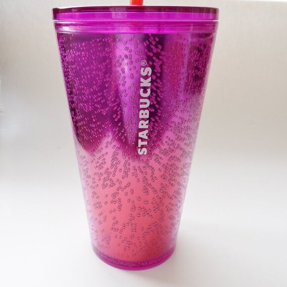 Starbucks Cold Beverage Tumblers Bundle of 2  with Straws Pink & Purple - Picture 8 of 13
